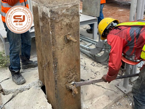 งานรื้อถอนไฟฟ้าแรงสูง-ซอยรามคำแหง-28